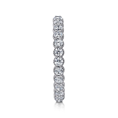 14K White Gold Shared Prong Set Diamond Eternity Band