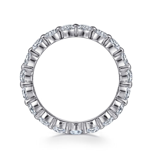 14K White Gold Single Prong Diamond Eternity Band