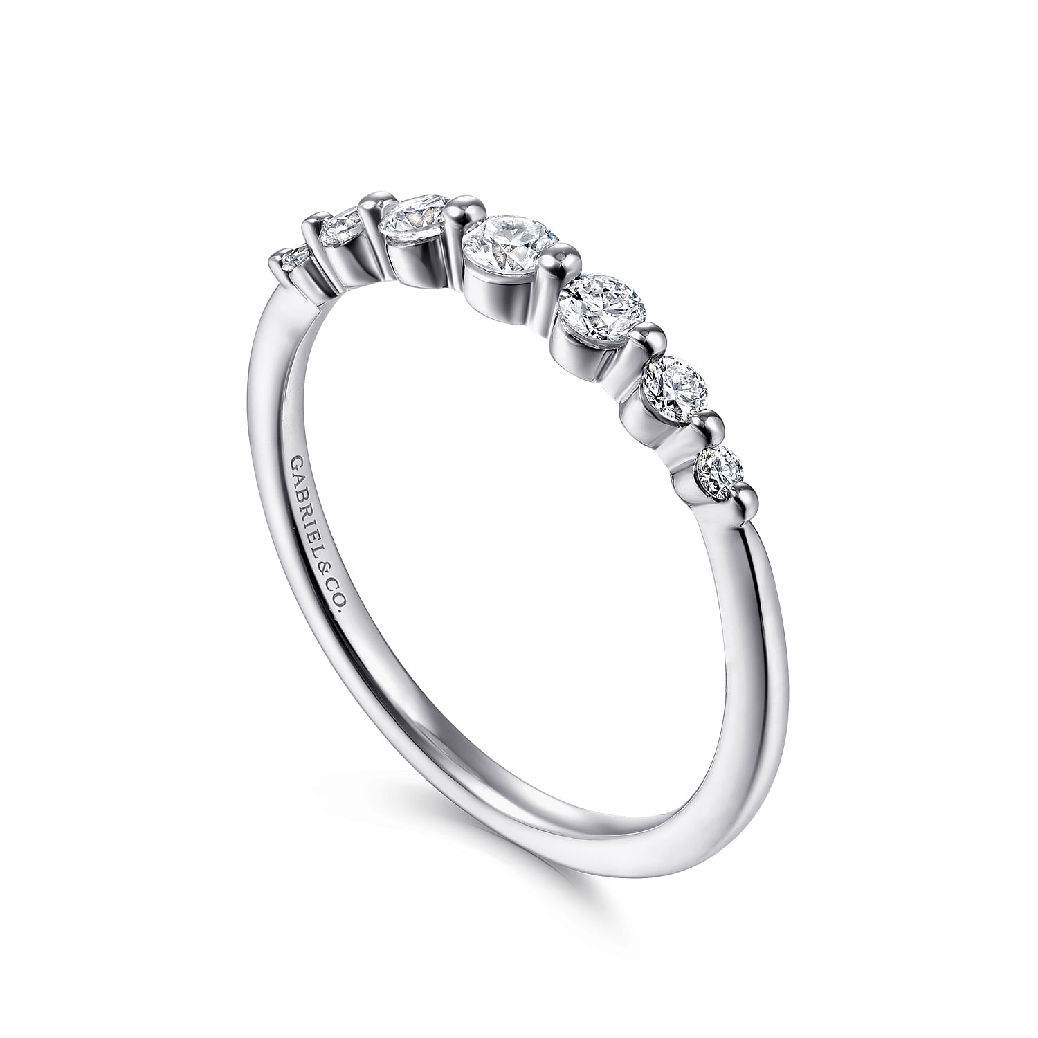 14K White Gold Single Prong Diamond Ring