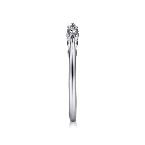 14K White Gold Single Prong Diamond Ring