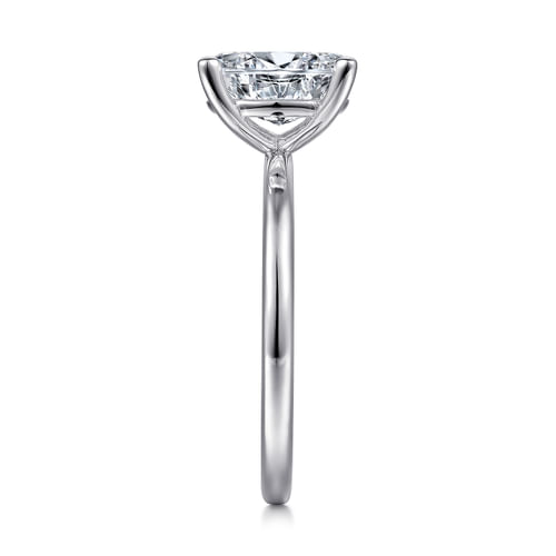 14K White Gold Solitaire Diamond Engagement Ring