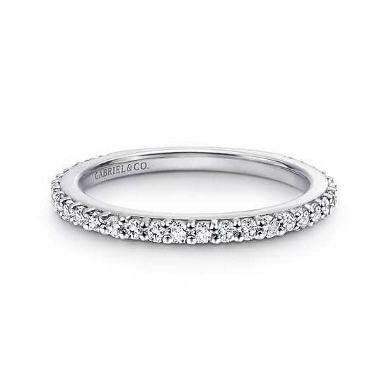 Gabriel - 14K White Gold Stackable Diamond Band Ring