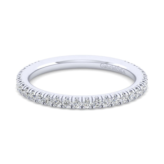 Gabriel - 14K White Gold Stackable Diamond Band