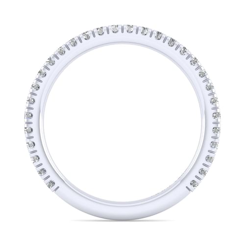 14K White Gold Stackable Diamond Band