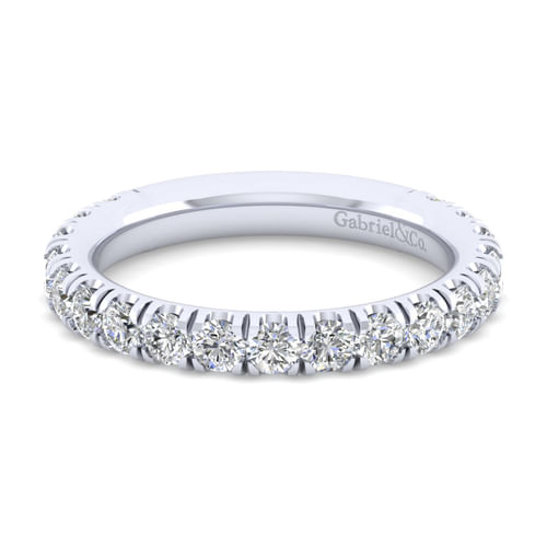 14K White Gold Stackable Diamond Band