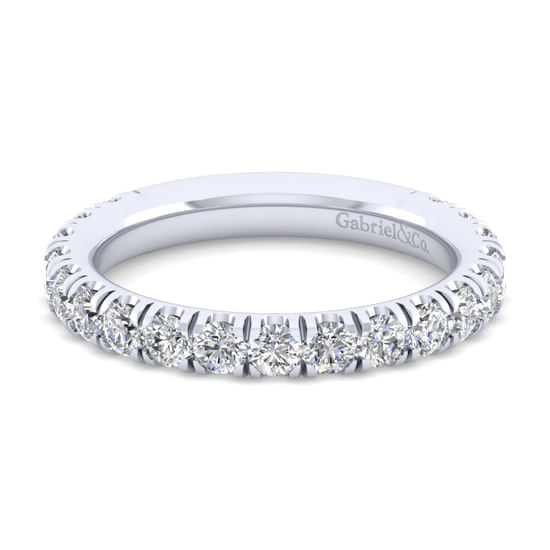 Gabriel - 14K White Gold Stackable Diamond Band