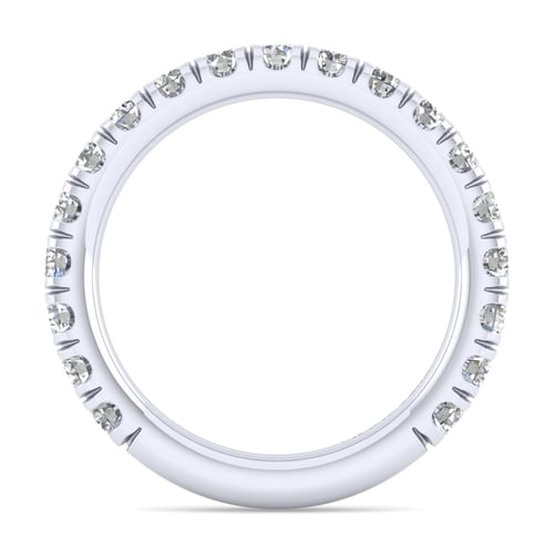 14K White Gold Stackable Diamond Band