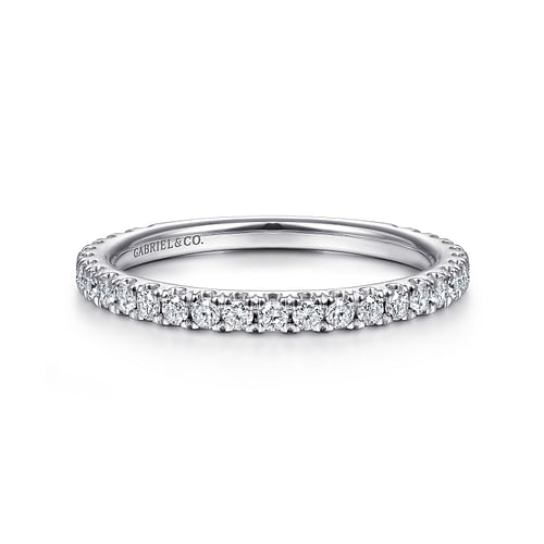 14K White Gold Stackable Diamond Ring