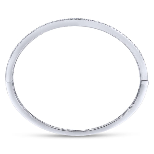 14K White Gold Three Row Diamond Bangle 14K White Gold Three Row Diamond Bangle