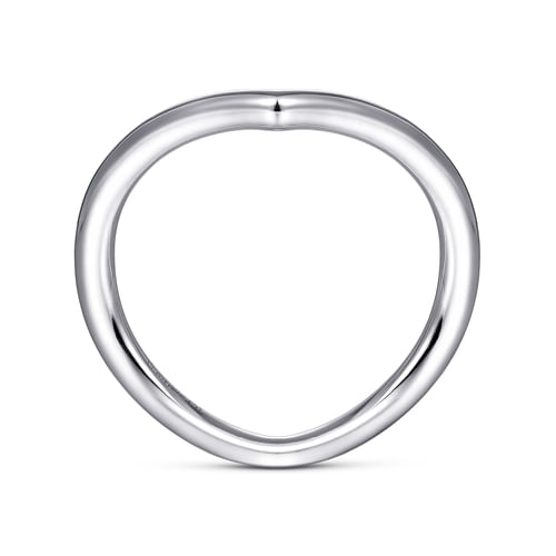 14K White Gold V Matching Wedding Band