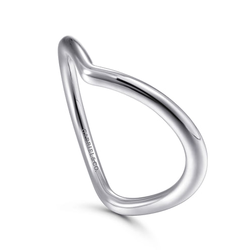 14K White Gold V Matching Wedding Band
