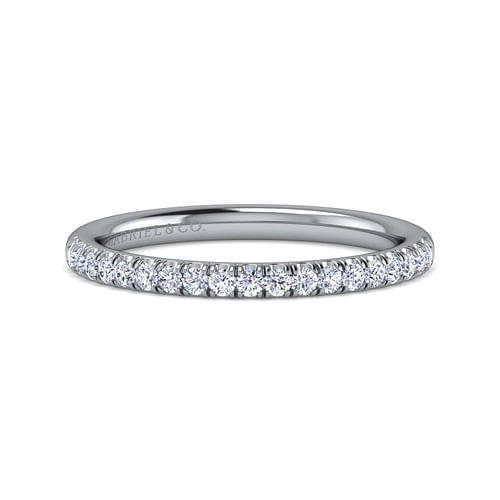 14K White Gold Wedding Band