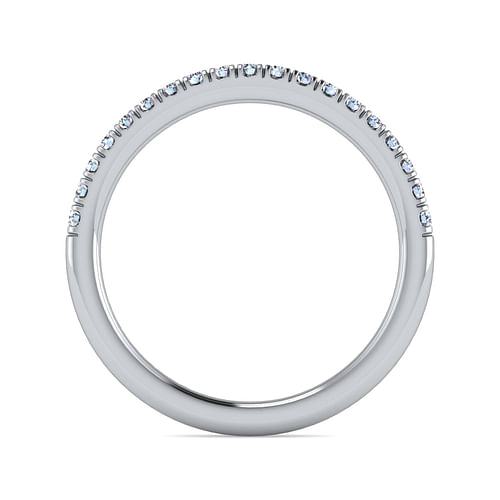 14K White Gold Wedding Band