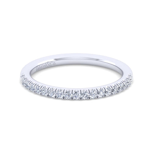 14K White Gold Wedding Band
