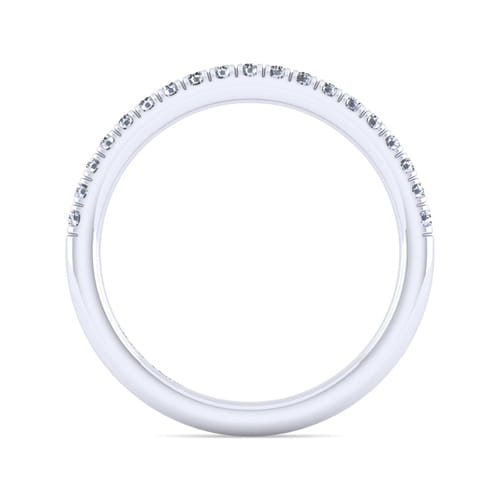 14K White Gold Wedding Band