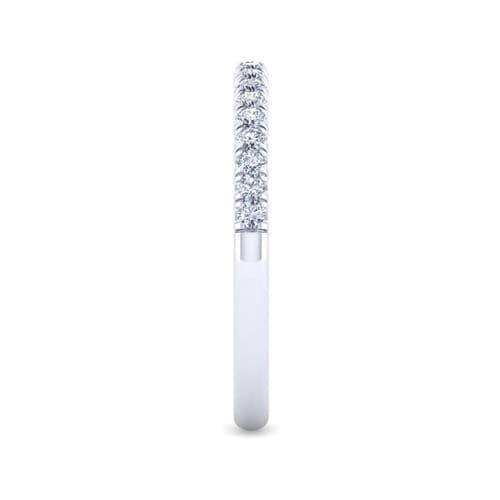 14K White Gold Wedding Band