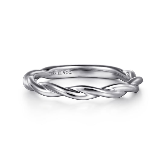 Gabriel - 14K White Gold Wedding Band