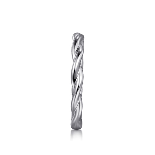 14K White Gold Wedding Band