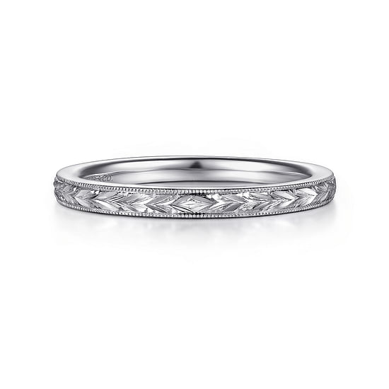 Gabriel - 14K White Gold Wedding Band