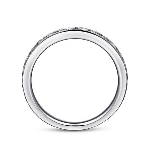 14K White Gold Wedding Band