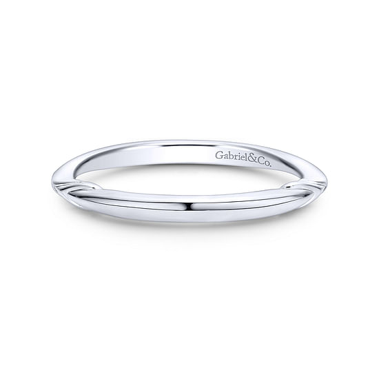 Gabriel - 14K White Gold Wedding Band