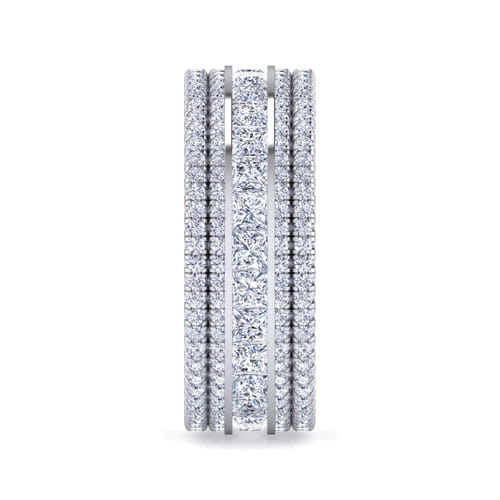 14K White Gold Wide Diamond Anniversary Ring