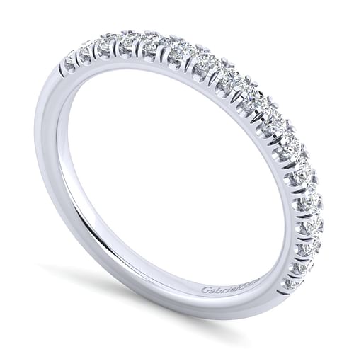 14K White Matching Wedding Band