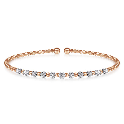 14K White-Rose Gold Bujukan Diamond Split Bangle 14K White-Rose Gold Bujukan Diamond Split Bangle