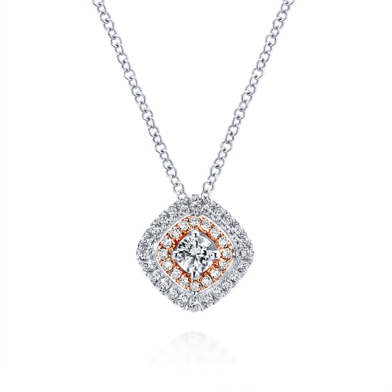 Gabriel - 14K White-Rose Gold Diamond Necklace