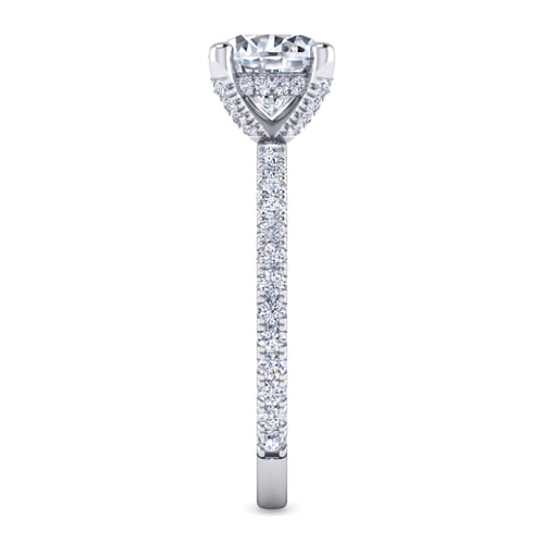 14K White-Rose Gold Round Diamond Engagement Ring 14K White-Rose Gold Round Diamond Engagement Ring
