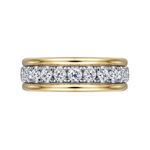14K White-Yellow Gold Diamond Anniversary Band