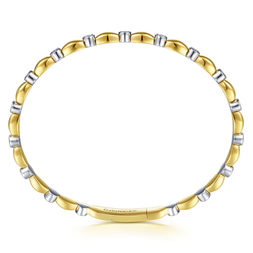 14K White-Yellow Gold Diamond Bangle 14K White-Yellow Gold Diamond Bangle
