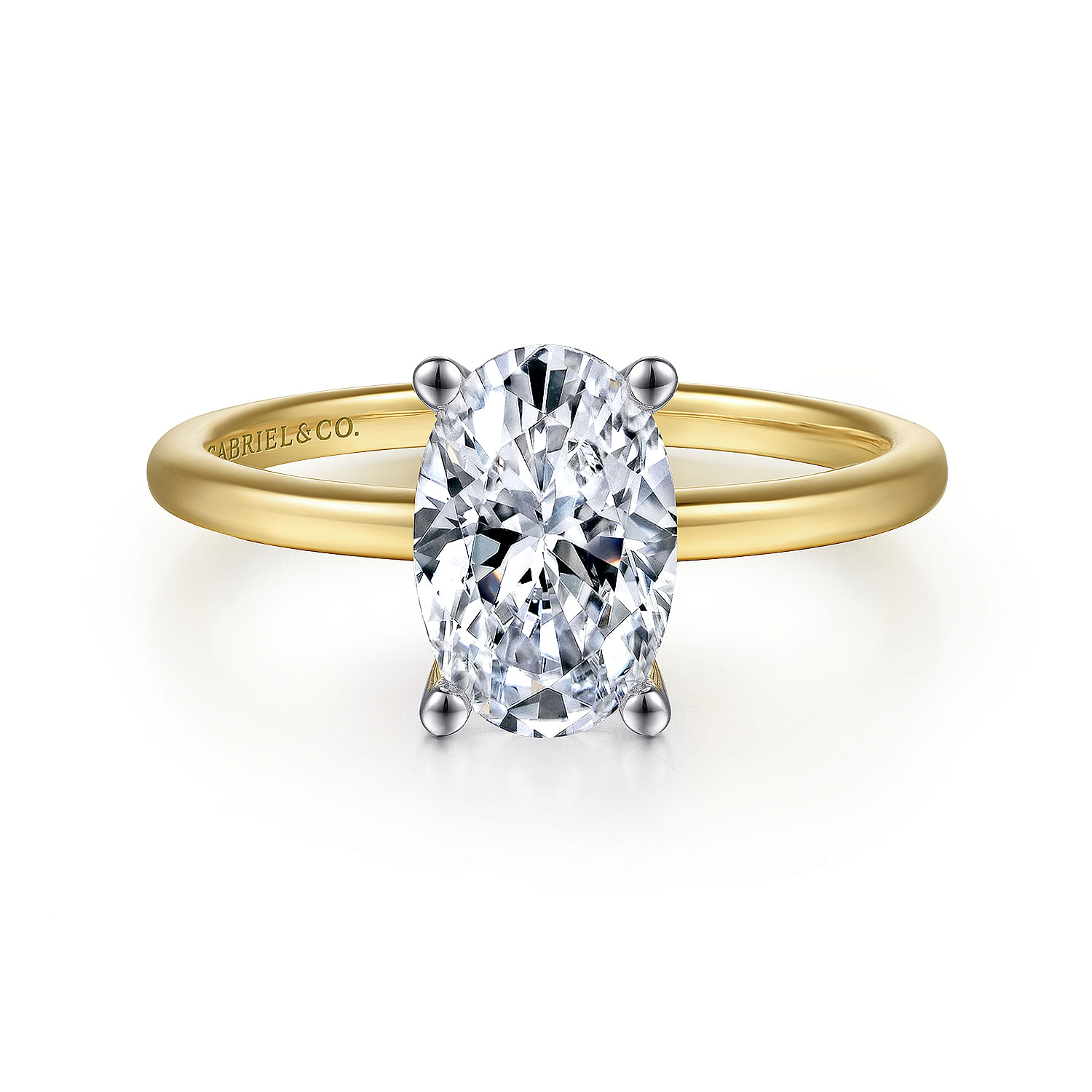 Gabriel - 14K White-Yellow Gold Diamond Engagement Ring