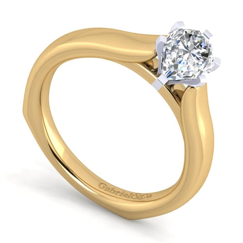 14K White-Yellow Gold Pear Shape Diamond Engagement Ring 14K White-Yellow Gold Pear Shape Diamond Engagement Ring