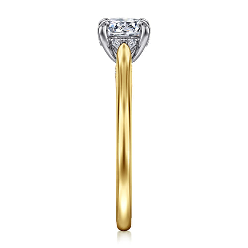 14K White-Yellow Gold Round Diamond Engagement Ring 14K White-Yellow Gold Round Diamond Engagement Ring