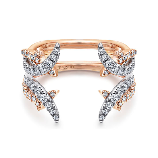 Gabriel - 14K White and Rose Gold Diamond Ring Enhancer