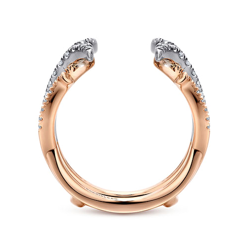 14K White and Rose Gold Diamond Ring Enhancer