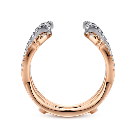 14K White and Rose Gold Diamond Ring Enhancer angle 2