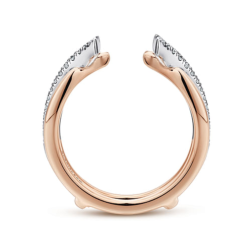 14K White and Rose Gold Diamond Ring Enhancer