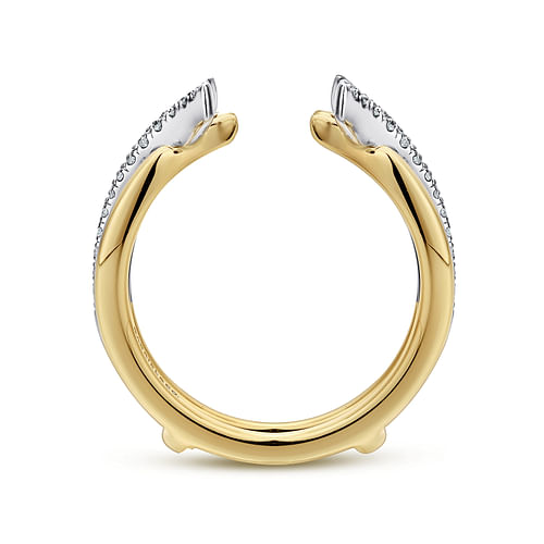 14K White and Yellow Gold Diamond Ring Enhancer
