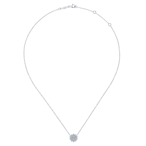 14K Wht Gold Diamond Necklace