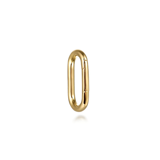 14K Yellow Gold  Oval Lock angle 2