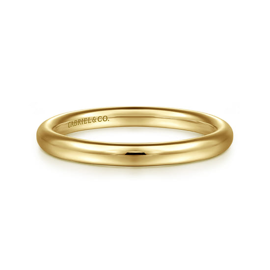 Gabriel - 14K Yellow Gold 2.2mm Plain Wedding Band