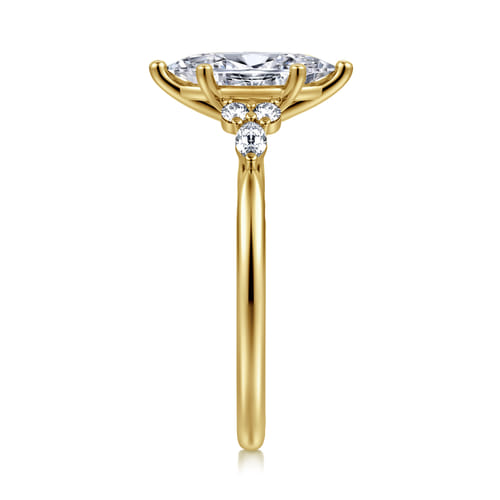 14K Yellow Gold 6 Prong Marquise Shape Diamond Engagement Ring 14K Yellow Gold 6 Prong Marquise Shape Diamond Engagement Ring