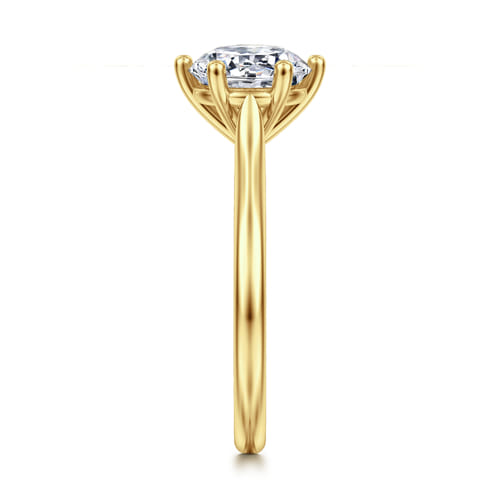 14K Yellow Gold 6 Prong Round Solitaire Diamond Engagement Ring 14K Yellow Gold 6 Prong Round Solitaire Diamond Engagement Ring