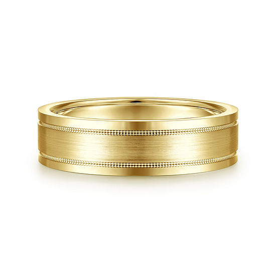 Gabriel - 14K Yellow Gold 6mm - Men's Wedding Band in Satin Finish