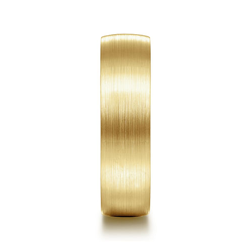 14K Yellow Gold 6mm - Men's Wedding Band in Satin Finish