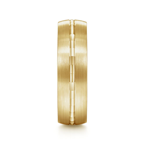 14K Yellow Gold 6mm - Men's Wedding Band in Satin Finish