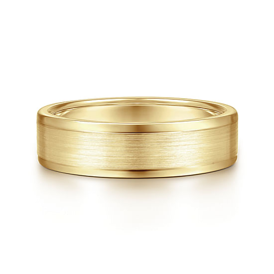 Gabriel - 14K Yellow Gold 6mm - Men's Wedding Band in Satin Finish