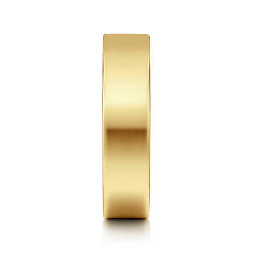 14K Yellow Gold 6mm High Polished Cigar Band
